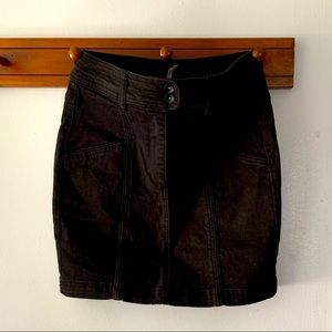 FP Size 4 black denim mini skirt